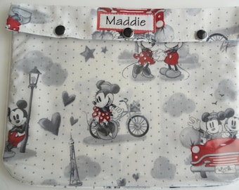 Mickey & Minnie Mouse Paris Clear Pouch 7x9 Organizer First Aid Toiletries Diaper Bag Packing Ouch Pouch Disney Fish Extender Cruise Gift