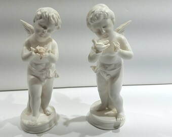 Vintage Bisque Cherub Set