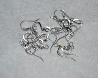 20 Pcs. (10 Pr) Surgical Steel (Hypo Allergenic) French Earwire Hooks (3051501)