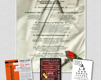 Fake Parking Ticket -i Chart-Famous Love Stories - School Memories Class Reunion