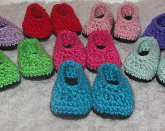 Crochet Doll Shoes, doll slippers, 18 inch doll shoes, crochet shoes, FREE SHIPPING with another item