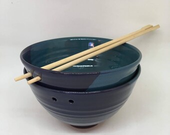 Ceramic noodle bowls / handmade pottery