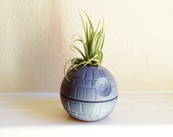 Death Star planter, air plant holder, desk planter, paper weight, geekery