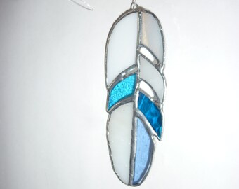 Stained glass Feather suncatcher,Feather,