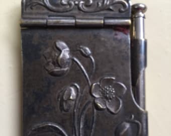 Silver Plated Dance Card / Aide Memoire c1900-1920