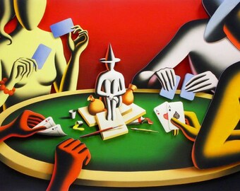 Mark Kostabi - all-in - 3D (embossed) Construction