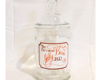 Vintage Glass Jelly Bean Apothecary Jar