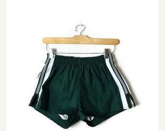 ON SALE Vintage Green Athletic Sports Shorts/track shorts from 70's/Deadstock*