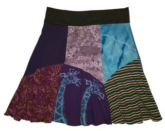 Plus Size Skirt 2X 3X Giraffe Upcycled Skirt Hippie Skirt Women's size 22 24 26 recycled t-shirt Twinkle Skirts from twinklewear