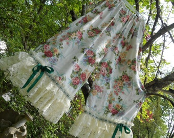 Bloomers, Womens PLUS SIZE ! Shabby Chic, Mori Girl, Magnolia, Free Size, ( 46" In. Waist, 52" In" Hips ) I Accept Pay-Pal