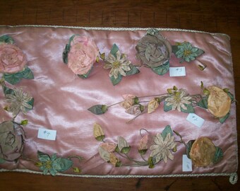Exceptional and rare worn antique authentic ribbon work