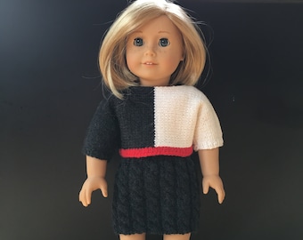 Outfit for 18 inch doll; doll clothes; handmade doll clothes; AG doll clothes; 18 inch doll clothes; knitted doll clothes; 18 inch doll