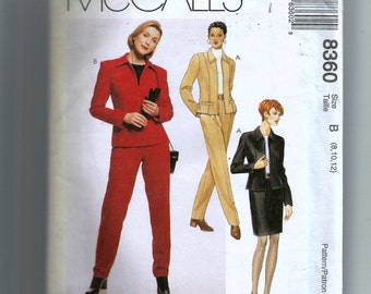 McCall's Misses' Lined or Unlined Jacket, Skirt and Pants Pattern 8360