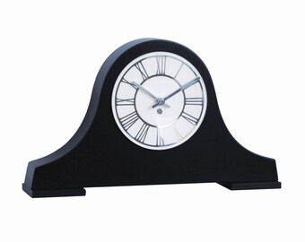 Roco Verre Roman Louis Mantel Clock Black