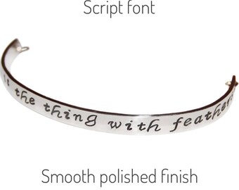 Sterling silver half-cuff bracelet, silver message bracelet, silver phrase bracelet, silver bracelet, personalized bracelet, 925 silver