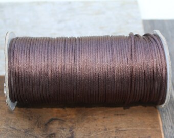 2mm Chocolate Brown Silk Cords