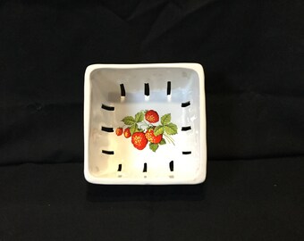 Ceramic Strawberry Basket