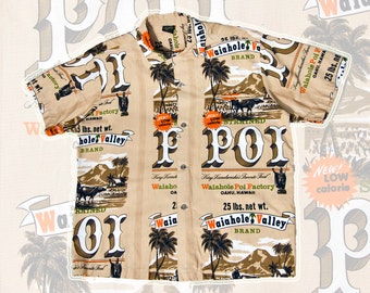 RARE & COLLECTIBLE 60s Hawaiian Holiday Waiahole Poi Factory shirt