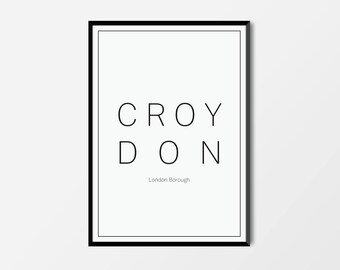 Croydon, London Borough | London Print | London Artwork | London Illustration | Architecture Print | City Print