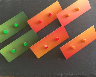 Hand crafted neon earrings