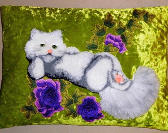 A decorative plush pillow "Cat Alice"