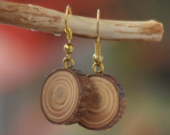 wooden earrings • handmade wooden earrings