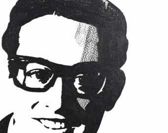 Buddy Holly hand-drawn drawing / painting