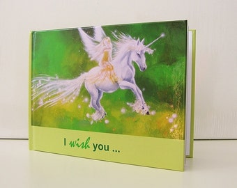 Angel book "I wish you ..." - ideal gift for birthday and more- designed by artist and only on Etsy available. Angel photos + best wishes