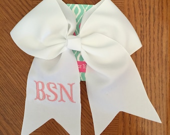 Graduation Cap Bow. Darling Boutique Hair Bows. Hair Accessories. Grosgrain Ribbon. Cheerleading Bow. Large Bow. Personalized. Monogram.