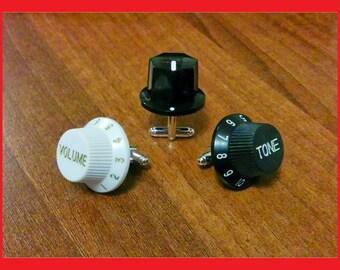 Guitar Volume / Tone Knob Cufflinks