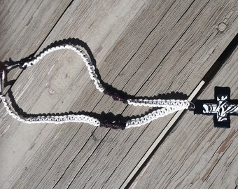 Zebra Cross Hemp Necklace