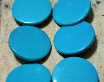 Antique blue buttons-Vintage coat buttons-Blue circle button set-1940's