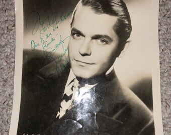 Vintage 8x10 glossy black and white photo photograph autographed Frankie Masters big band