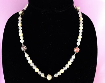 pearl Filigree necklace, filigree necklace, pearl necklace, pearl handmade necklace, pearl jewelry, Silver filigree necklace, Pearl jewelry.