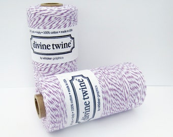 Purple Divine Twine, Plum Divine Twine, Full spool, 240 yards, Purple Cotton String, Purple Bakers Twine, Purple Cotton Twine, Craft String