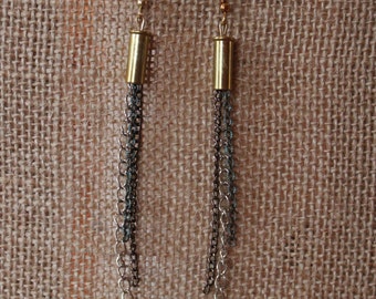 Handmade 22 Caliber Brass Bullet Earrings for the Country Hunting Girl