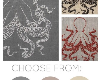 Modern Embroidery Kit, Embroidery Kit, DIY Embroidery Kit, DIY Embroidery Pattern, Hand Embroidery Kit, Octopus, Cephalopod, Stitching Kit