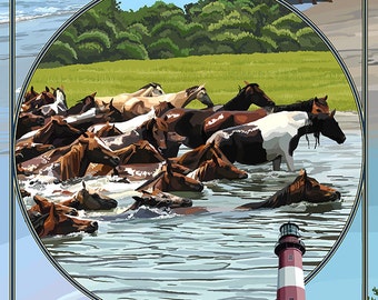 Chincoteague, Virgina - Scenes (Art Prints available in multiple sizes)