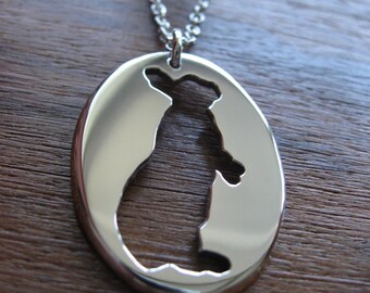 Silver Rabbit Pendant Necklace