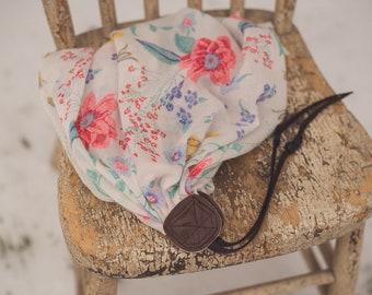 Penciled Floral Camera Strap