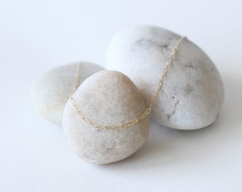 Gold Link Necklace // 14k gold filled chain link necklace