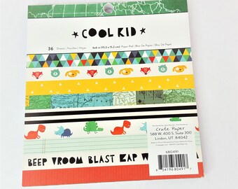 Cool Kid Paper Pad 6x6 by Crate Paper 36 sheets