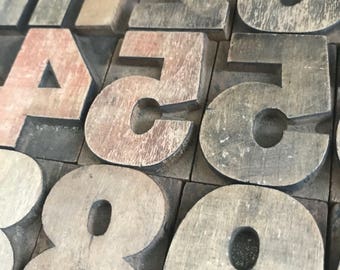 2 Inch Number / Pick Your Number / Letterpress Number / Vintage Letterpress / Old Wood Number / Vintage Type / Type Print / Wood Number