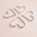 Open Heart Charm Sterling Silver Pendant Wire Hearts (LHS540)