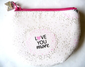 New! Coin purse made from valentine fabric