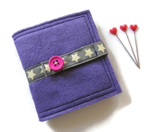 Needle Book - Light Purple Felt Needle Case - Felt Needle Case - Sewing Needle Case - Hand Sewing Needle Case - Needle Book