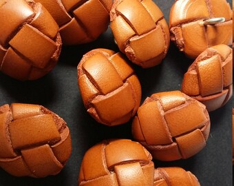 Camel leather button