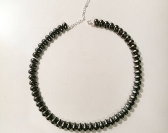 Crew neck Silver Drop necklace