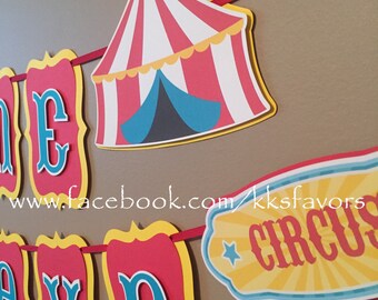 Carnival Banner / Circus Banner / Circus Baby Shower Banner / Carnival Baby Shower Banner
