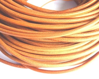 1 m leather cord 3 mm natural PR01200